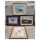 (3) Framed Prints (One Numbered 103/250, 15"ï¿½12")