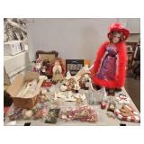 Box Lot Of Assorted Christmas Decorations & More