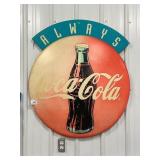 Large Vintage Plastic Coca-Cola Advertising Sign