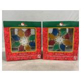 Pair Of Kurt Adler Lighted Tree Toppers