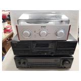 JENSEN AM/FM Radio & Turntable, KENWOOD Double