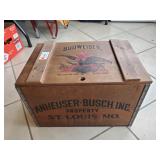 (1) "Budweiser" Wooden Crate/Box (18"×12"×12")
