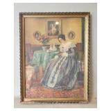 (1) Framed Vintage Print (13"×17")