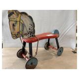Rolling Ride On Hobby Horse. Bells in Wheels.