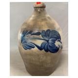 Cowden & Wilcox 4 Gallon Blue-Decorated Stoneware