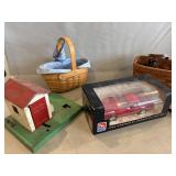 Box Lot Of 2 Longaberger Baskets, Corvette by