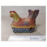 (1) Vintage Mechanical Tin "Clucking & Egg-Laying