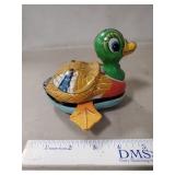 (1) Vintage Tin Friction Toy Duck
