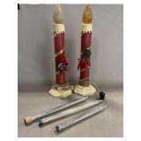 (3) Mercury Glass CandleBulbs w/ 2 Window Candle