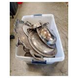 Box Lot Of Assorted Silver Plated Items