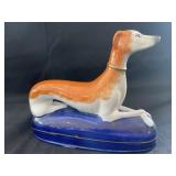 Staffordshire Style Dog Figurine, 7" X 5 1/2"