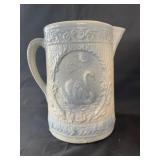 Stoneware Swan Milk Pitcher 8" tall
