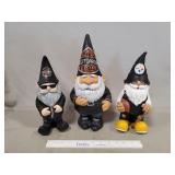 (3) Garden Gnomes (Harley Davidson & NFL