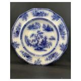 Flow Blue 10 1/2" "Chapoo" Soup Bowl, by J.