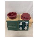 (2) Longaberger Bundt, (2) Longaberger Candler