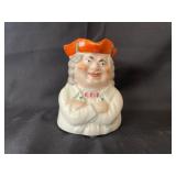 White Toby Creamer, 4"
