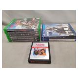 (1) ATARI Game, (2) PS4 Games & (6) XBOX ONE