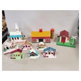 Box Lot Of Assorted Vintage Model Scenery