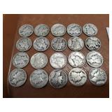 (20) U.S. Silver Mercury Dimes