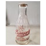 (1) Vintage "Bomgardner Creamer" Glass Bottle
