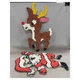 (2) Vintage Plastic "Popcorn" Christmas