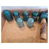 (7) Vintage Glass Electrical Insulators