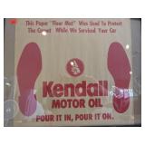 Paper "Kendall Motor Oil" Floor Mat Protector in