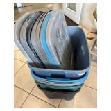 Six Large Totes With Extra Lids