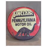 12" Round Sinclair Pennsylvania Motor Oil Sign