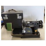 Vintage Singer Sewing Machine 221-1 w/ Case &