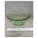 (1) Vintage Green Depression Glass Mixing Bowl