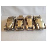 (4) Vintage Metal Bank Advertising Car Coin Banks
