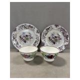 (2) Aurora Plates & (2) Holland Cups