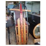 (1) "Rocket Plane" Wooden Snow Sled