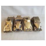 (4) Vintage Metal Bank Advertising Car Coin Banks