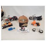 Tray Lot Of Assorted Motorcycle Related Items