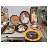 (6) Metal Coca-Cola Trays & (1) Plastic Tray