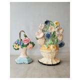 (2) Vintage Cast Iron Doorstops (7.5" & 10" Tall)