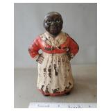 (1) Vintage Black Americana Cast Iron Doorstop