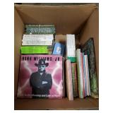 Box Lot Of Assorted Books & "45" Records