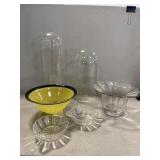 Lancaster Glass Company Footed Bowl w/ Glassware