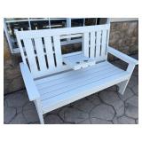 White Composite Wood Bench