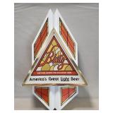 (1) Plastic Beer Advertising Sign (13"×20")