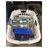 Basket Full of Silver Plate Kitchen Items