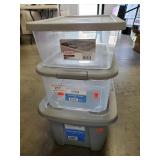 (3) Plastic Storage Containers w/ Lids