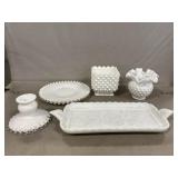 (5) Pieces of Milk Glass Items