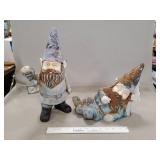 (2) Metal Decorative Garden Gnomes