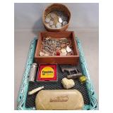 Tray Of Assorted Jewelry, Basket Of Assorted