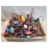 Tray Of Two Strings Of Vintage Christmas Lights