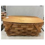 Woven Picnic Basket With Utensils